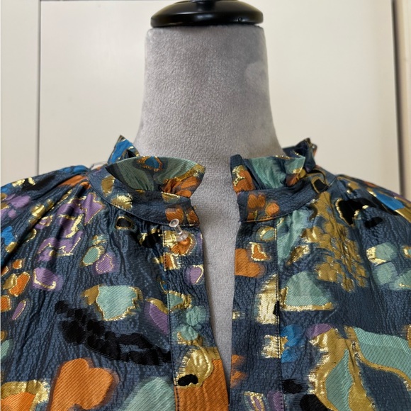 Floral Patterned Dress with Balloon Sleeves by Stina Goya - Picture 7 of 9